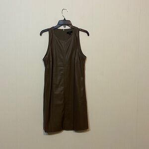 J. Crew Taupe Faux Leather Dress